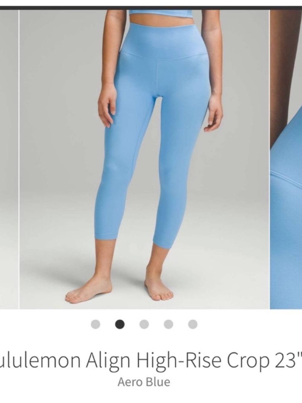 Lululemon Align High Rise Pants 23" Aero Blue Sz 8